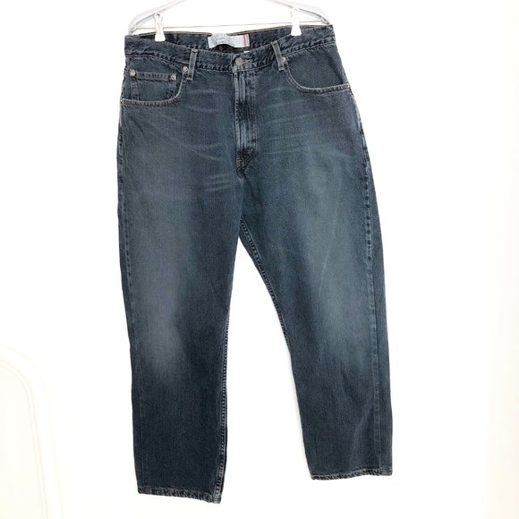 Vintage Levi's Loose Straight High Waisted Ribcage Wedgie Mom Dad Black Wash 569 - Picture 4 of 11